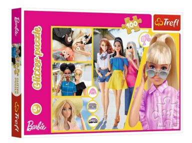 Пазли 100 елементів глітерні барбі Trefl 14830