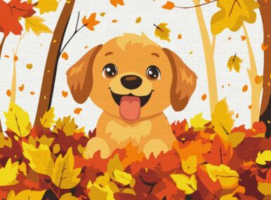 Розпис по номерах 30х40 КBS0173 Щасливе цуценя brushme Брашми