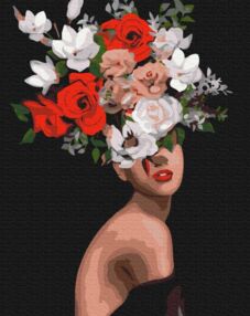 Розпис по номерах 40х50 BS36693 Думки в квітах brushme Брашми