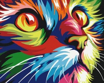 Розпис по номерах 40х50 BS4228 Веселковий кіт brushme Брашми