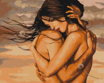 Розпис по номерах 40х50 BS52277 Обійми в кульбабках brushme Брашми