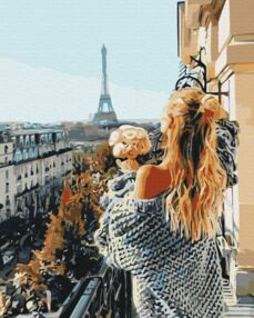 Розпис по номерах 40х50 BS52309 Мадемуазель в Парижі brushme Брашми