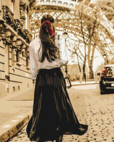 Розпис по номерах 40х50 BS52368 Леді на вулицях Парижу brushme Брашми