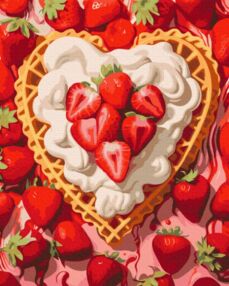 Розпис по номерах 40х50 BS53888 Полуниця та вершки brushme Брашми