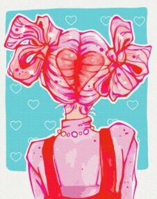 Розпис по номерах 40х50 BS53900 Рожевий образ металік brushme Брашми