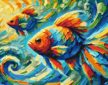 Розпис по номерах 40х50 BS54161 Рибки brushme Брашми