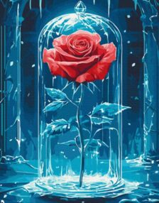 Розпис по номерах 40х50 BS54187 Крижана троянда brushme Брашми