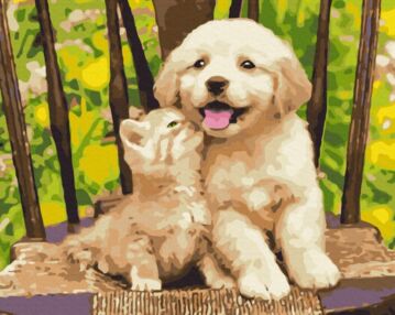 Розпис по номерах 48х60 BS39280L Маленькі друзі  brushme Брашми