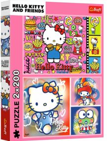 Пазли 2 х 200 елементів Хелоу Кітті Кітті і друзі Trefl 13336