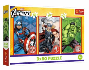 Пазли 3х50 елементів Твій герой Trefl 34891