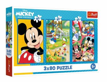 Пазли 3х80 елементів Команда Міккі Мауса Trefl 34887