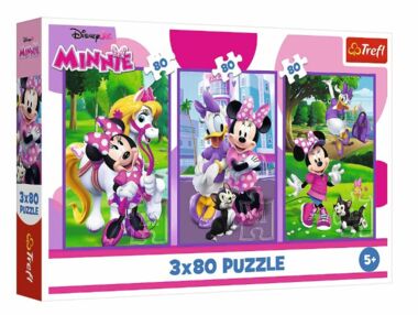 Пазли 3х80 елементів Мінні та друзі Trefl 34889