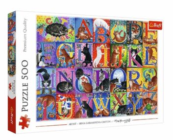 Пазли 500 елементів Котячий алфавіт Trefl 37527