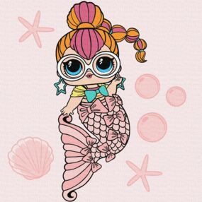 Розпис по номерах 40х40 KHO6264 LOL Surprise Mermaids Neon QT "Ідейка"