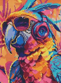 Алмазна мозаїка 30х40 АМО8112 Стильний папуга "Ідейка"