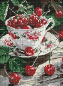 Алмазна мозаїка 30х40 АМО8117 Вишнева насолода "Ідейка"