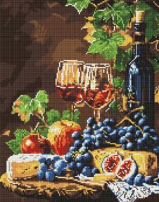 Алмазна мозаїка 40х50 АМО8090 Улюблене вино "Ідейка"