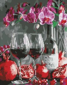 Алмазна мозаїка 40х50 АМО8094 Цвітіння орхідей "Ідейка"