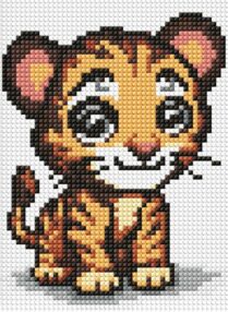 Алмазна мозаїка б/підрамн 15х20 АММ1023 Маленький хижак "Ідейка"