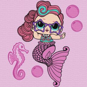 Розпис по номерах 40х40 KHO6266 LOL Surprise Mermaids Waves "Ідейка"