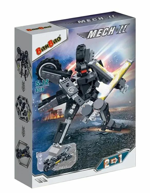 конструктор - трансформер Mech 2 блейд 255 елемент Banbao 6319 Ціна (цена) 376.40грн. | придбати  купити (купить) конструктор - трансформер Mech 2 блейд 255 елемент Banbao 6319 доставка по Украине, купить книгу, детские игрушки, компакт диски 0