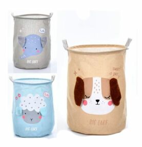 Кошик для іграшок діаметр 35 см висота 44 см 2 ручки мікс видів MR 1495