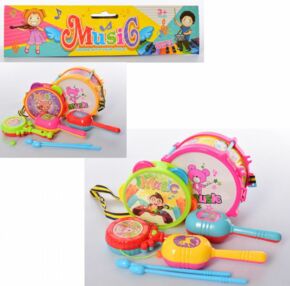 Музичні інструменти мікс видів барабан бубон маракаси 3098-2
