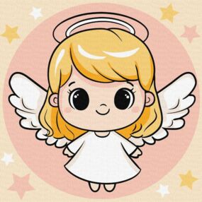 Розпис по номерах 25х25 КНО1196 Святе янголятко "Ідейка"