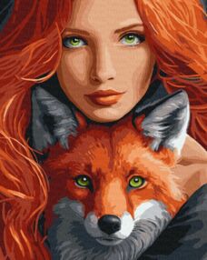 Розпис по номерах 40х50 КНО8320 Вогняна лисиця "Ідейка"