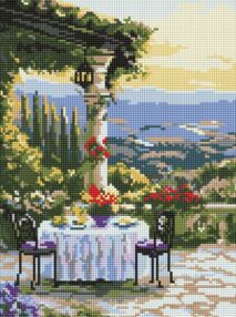 Алмазна мозаїка 30х40 АМО8132 Мальовнича вечеря "Ідейка"