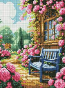 Алмазна мозаїка 30х40 АМО8140 Квітковий сад "Ідейка"