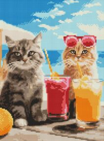 Алмазна мозаїка 30х40 АМО8145 Котики на відпочинку "Ідейка"