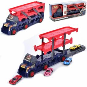 Набір з транспортом трейлер 29,5 см машинки 7см 4 штук K140A11