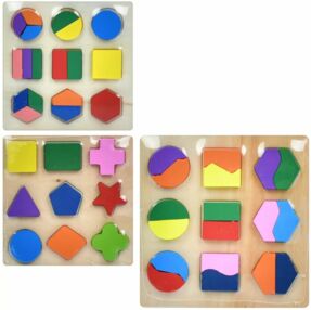 Деревяна гра Геометрика 3 види MD 1545