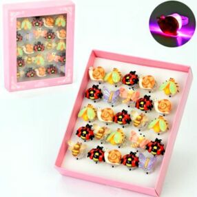 Каблучка комаха пластикове світло батарейка мікс видів YG0201 Каблучка комаха пластикове світло батарейка мікс видів YG0201