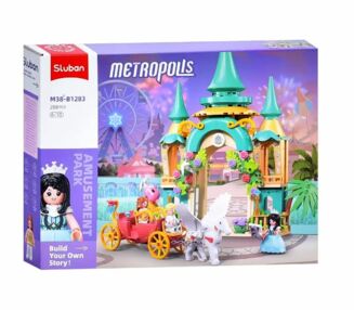 Конструктор Sluban Рожева серія Замок карета з конячкою фігурки 288 деталей М38-В1283