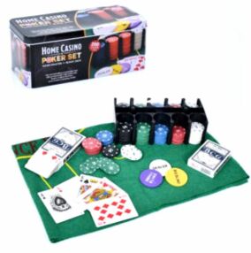 Гра покер фішки 200 штук з номіналом 2 колоди карт TD202311