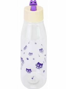 Пляшка для води 450 мл D-Cat J2425-12 кремово-фіолетова Optima