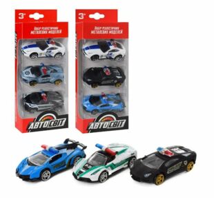 Набір машинок металеві 3 штуки 3 види AS-1944
