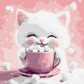 Розпис по номерах 30х30 КНО6718 Какао для котика 2 "Ідейка"