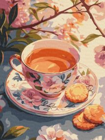 Розпис по номерах 30х40 КНО5722 Квітковий чай "Ідейка"