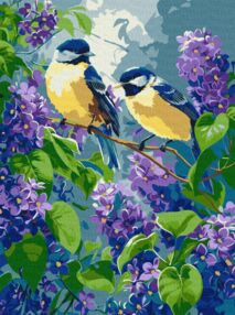 Розпис по номерах 30х40 КНО6654 Весняний дует "Ідейка"