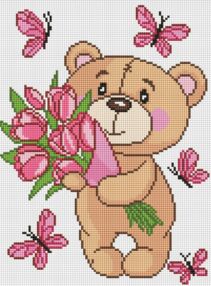 Алмазна мозаїка 30х40 АМО8035 Чарівний ведмедик "Ідейка"