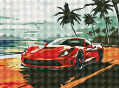 Алмазна мозаїка 30х40 АМО8176 Поїздка узбережжям "Ідейка"