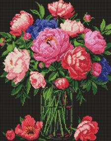 Алмазна мозаїка 40х50 АМО8007 Розкіш півоній "Ідейка"