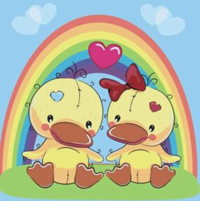 Розпис по номерах 30х30 ES091 Каченята "Strateg"