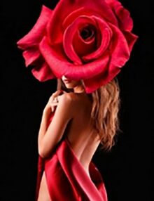 Алмазна мозаїка 40х50 JSFH85867 Дівчина троянда "Strateg"