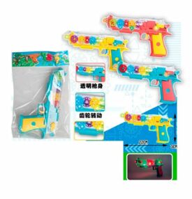 Пістолет іграшковий шестерні 3 кольори музичний 5565B