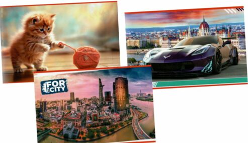 альбом 16 аркушів / 120 гр на скобі в асортименті 902020