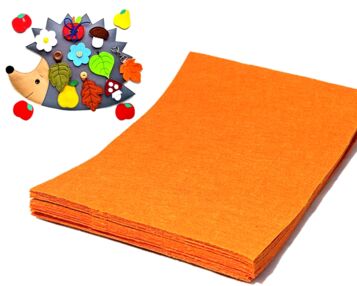 Фетр А4 0,8 мм 10 аркушів помаранчевий